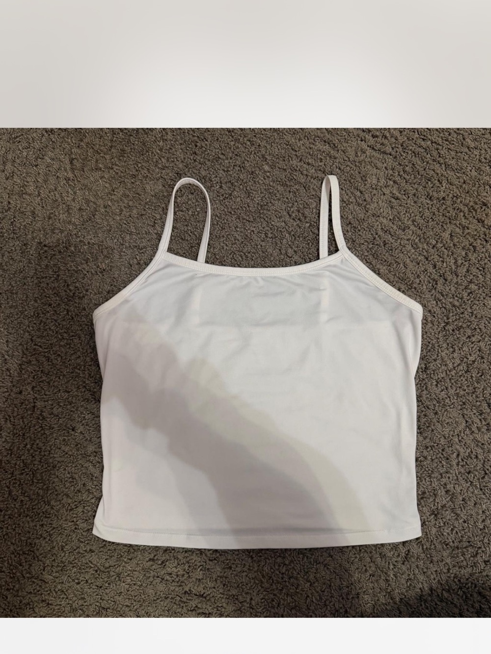 Slim Fit White Spaghetti Strap Tank Top